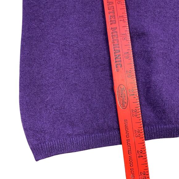CHARTER CLUB XL 100% Cashmere Sweater Purple Relaxed Turtleneck See Measurements - Picture 5 of 12